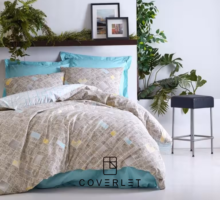 روتختی طوسی سفید طرح‌دار کاوری مدل Dotted