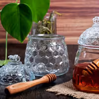 عسل خوری شیشه ای هانی