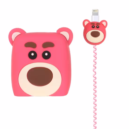 محافظ کابل و شارژر شیائومی 33 وات مدل سیلیکونی عروسکی خرسی