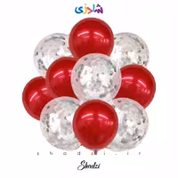 پک 10عددی بادکنک متالیک قرمز