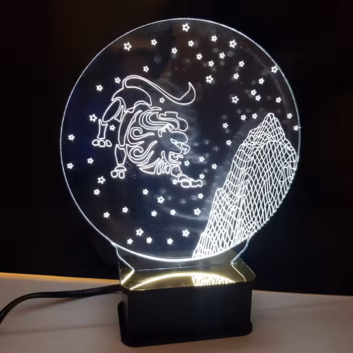 بالبینگ ماه تولد سایر 20 سانتی متر با پایه دارای ال ای دی و دکمه پاور روشنایی برق