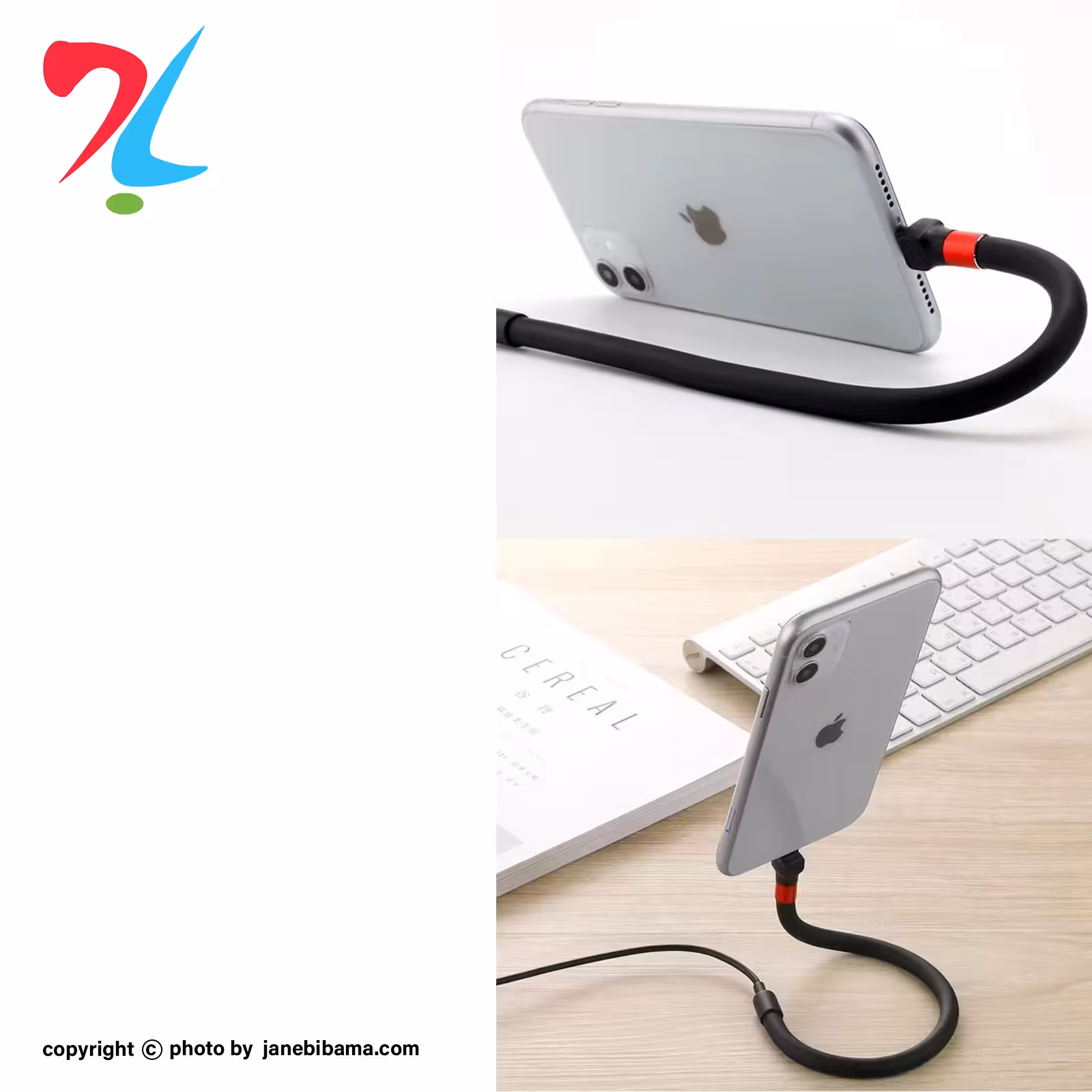 کابل شارژ Type-c مدل هلدر دار-رنگ مشکی