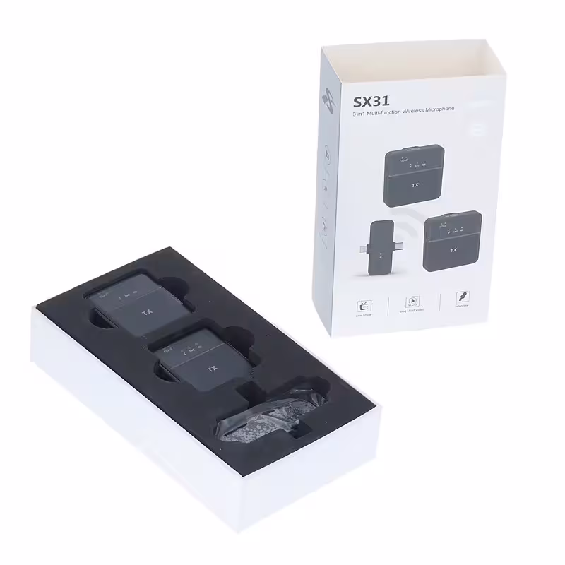 میکروفن یقه ای وایرلس دار مدل SX31 دو عدد فرستنده