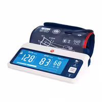 فشارسنج بازویی دیجیتال برند پیک سلوشن مدل help RAPID، با قابلیت نمایش میانگین نتایج، تشخیص آریتمی، هشدار خطای محاسباتی و خاموش شدن خودکار، دارای نمایشگر LCD، به همراه کیف، 4 عدد باتری نیم قلمی، CD آموزش