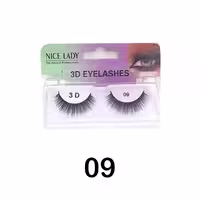 مژه جفتی رنگی 3D نایس لیدی هاله سبز شماره 09