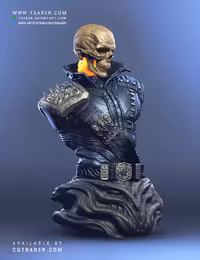 مدل سه بعدی نیم تنه روح سوار (STL)