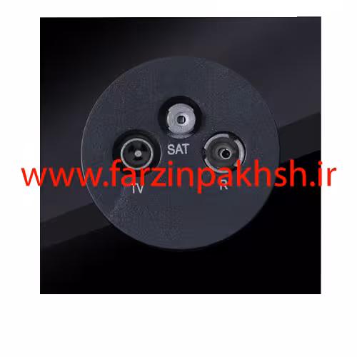 پریز فیش آنتن مرکزی توکار دلند مدل آوا پلکسی قاب مشکی