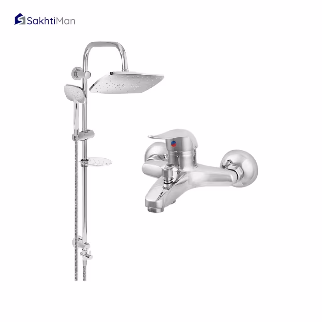 مجموعه 2 عددی شیر حمام و علم دوش دو کاره رسوبگیر اتومات