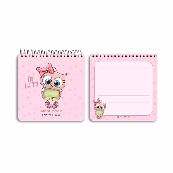 دفترچه یادداشت 10×10 طلقی فانتزی