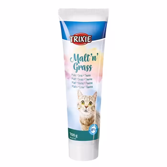 خمیر مالت گربه تریکسی طعم علف وزن 100 گرم