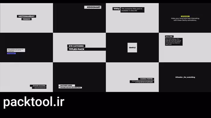 پروژه آماده داوینچی ریزالو عناوین جذاب Catchy Titles - پک تول