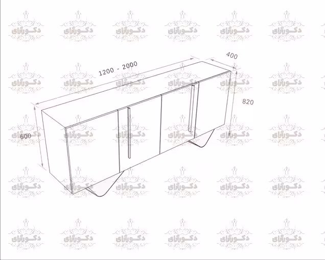 میزکنسول دکورآرای مدل DACO50
