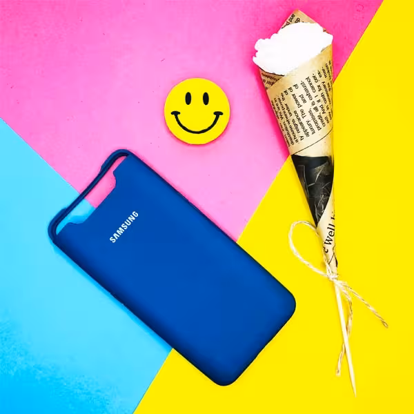 قاب سیلیکونی سامسونگ مدل A80 آبی