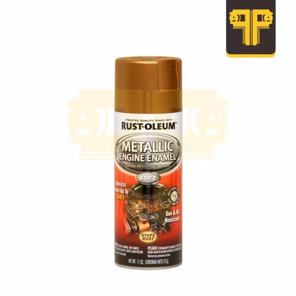 اسپری رنگ نسوز طلایی متالیک مخصوص موتور ماشین Rust-Oleum