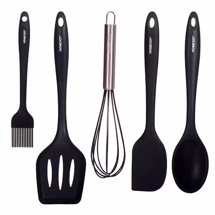 سرویس کفگیر و ملاقه 5 پارچه هوم جوی مدل سلیکونی | کالا مکس