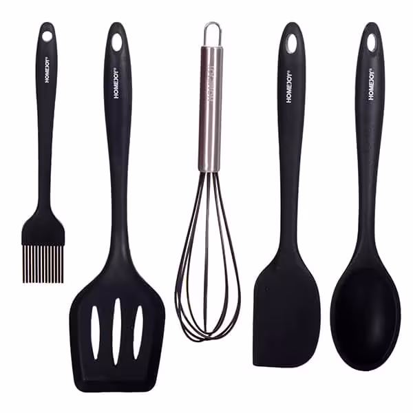 سرویس کفگیر و ملاقه 5 پارچه هوم جوی مدل سلیکونی | کالا مکس