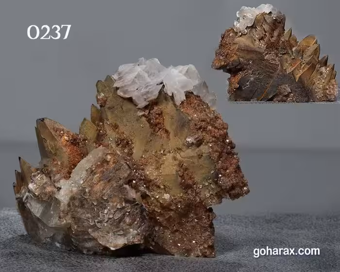 سنگ دکوری کلکسیونی با رشد کریستال های کوارتز