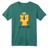 تی شرت آستین کوتاه بچگانه مدل ببر‌ کد 24 رنگ سبز سدری