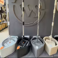 تی چرخشی دو مخزنه سطل‌دار مدل اشکی WS600(مشکی)-3 پد