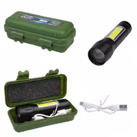 چراغ قوه شارژی پلیسی دو حالته با قابلیت زوم مدل T6-COB