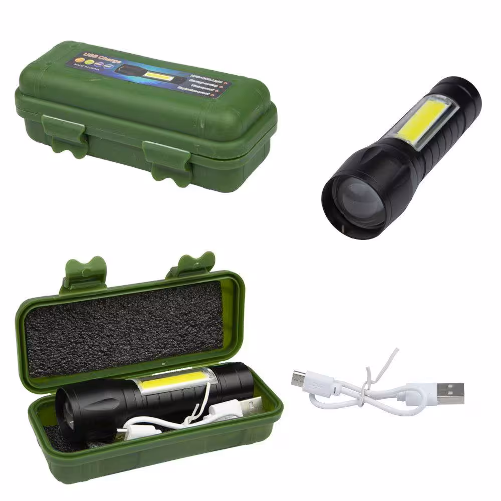 چراغ قوه شارژی پلیسی دو حالته با قابلیت زوم مدل T6-COB