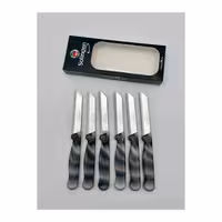 چاقوی میوه 6 تایی اصلی کلور Solingen با تیغه استیل ضد زنگ و دسته پلاستیکی باکیفیت طرح مرمری مشکی | ساخت آلمان | کیفیت برتر زولینگن