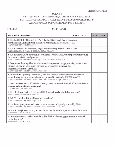 خرید و دانلود نسخه کامل کتاب Hyperbaric Chamber Certification Checklist
