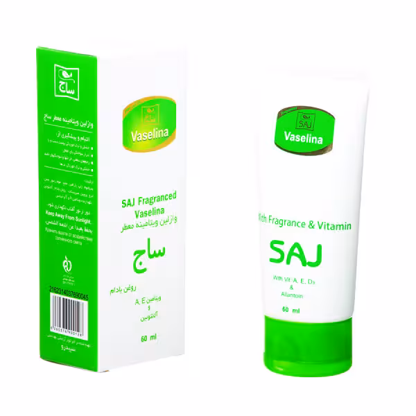 وازلین معطر تیوپی سفید 60میل ساج