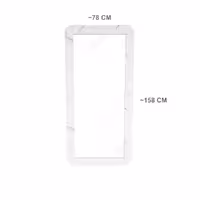 آینه بلند وکیوم مستطیلی سفید