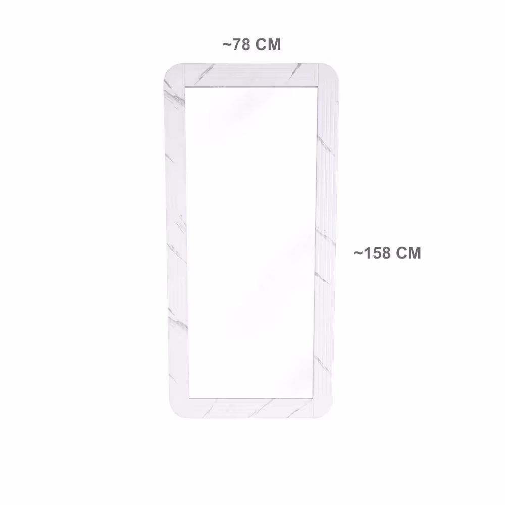 آینه بلند وکیوم مستطیلی سفید