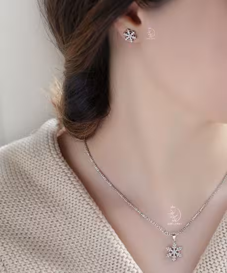 💎نیم ست  جواهری دونه برف(N_4032)