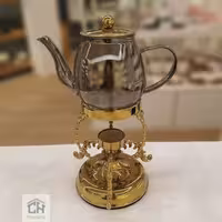 قوری وارمر کریستال و برنج مدل CL-008-G