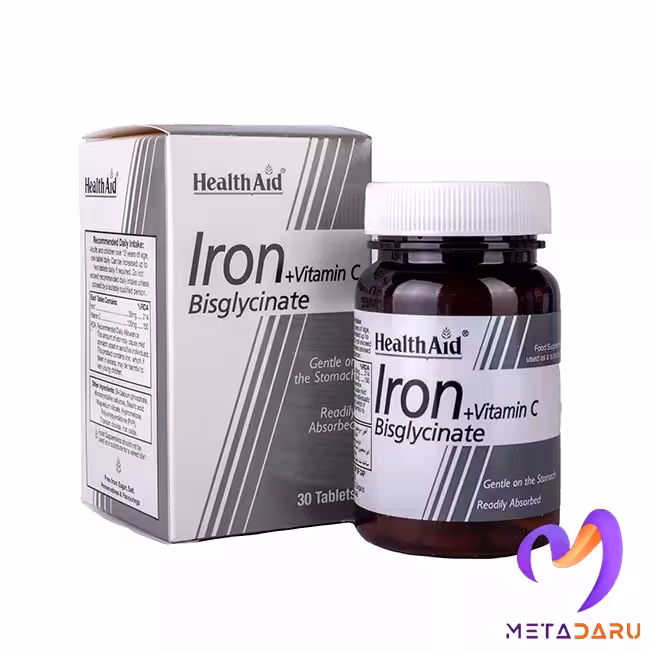 آیرون بیس گلیسینات و ویتامین سی هلث اید | Health Aid Iron Bisglycinate Vitamin C