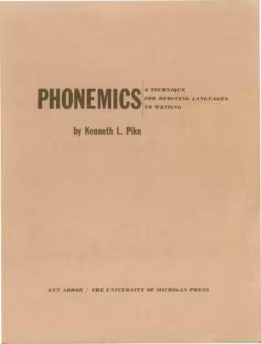 خرید و دانلود نسخه کامل کتاب Phonemics: A Technique for Reducing Languages to Writing