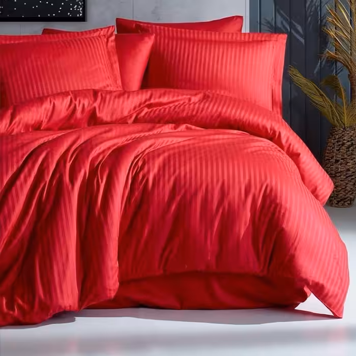 سرویس روتختی کاوری چیداری هتلی قرمز دو نفره چهار تکه