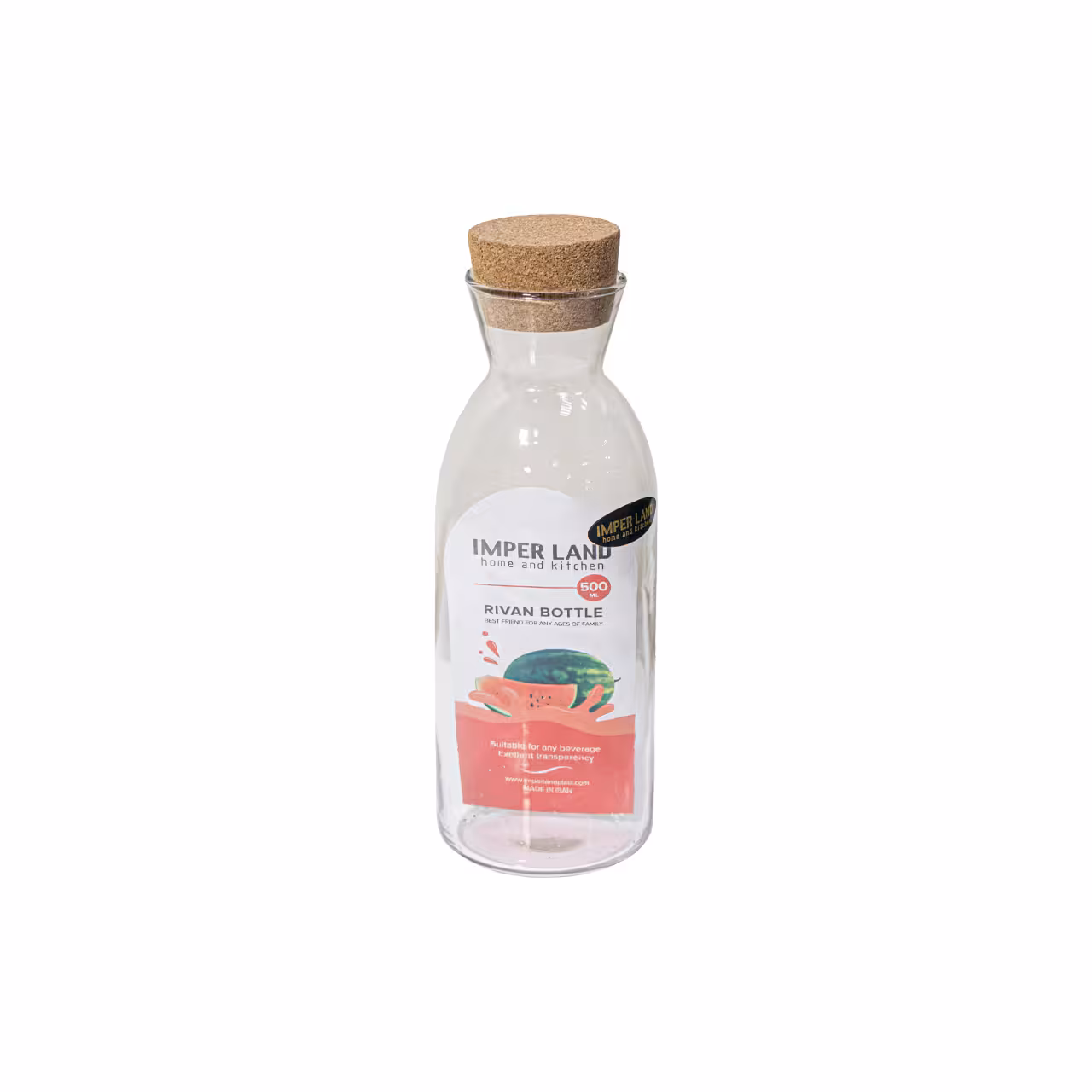 بطری شیشه ای امپریال مدل ریوان ظرفیت 500 میلی لیتری