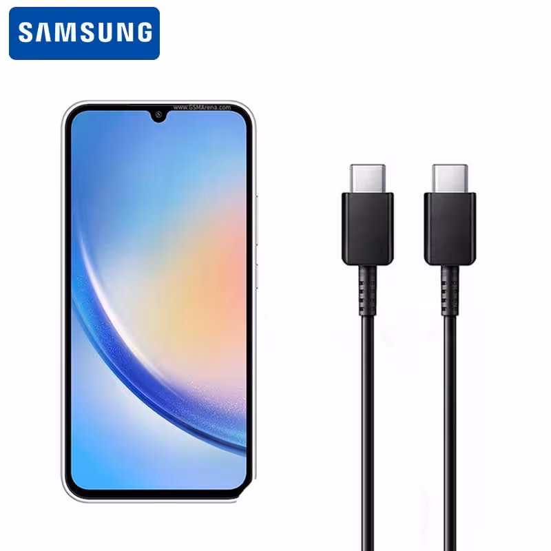 کابل شارژ سامسونگ A34 5G فست شارژ تایپ سی به تایپ سی Samsung Type C Cable 3A