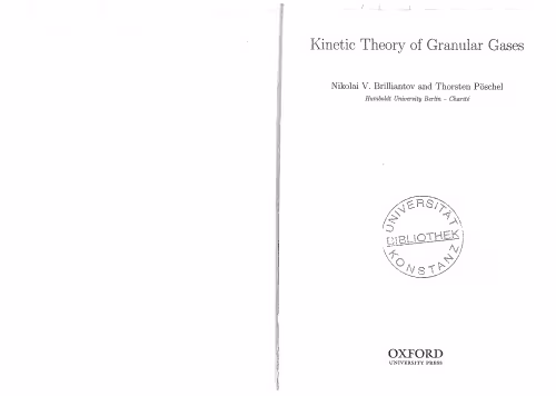 خرید و دانلود نسخه کامل کتاب Kinetic Theory of Granular Gases