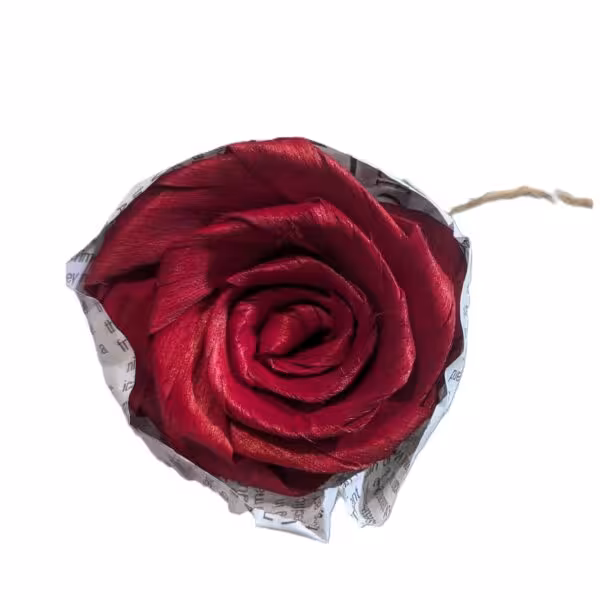 گل رز قرمز فانتزی کاغذی