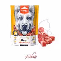 تشویقی سگ ونپی مدل گوشت تکه ته ای با طعم گوشت 100 گرم Wanpy marbled bites
