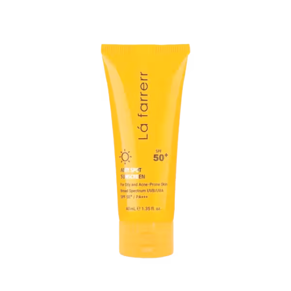 کرم ضد آفتاب و ضد لک فاقد چربی SPF50 لافارر مناسب پوست چرب و مستعد آکنه حجم 40 میلی لیتر – بی رنگ