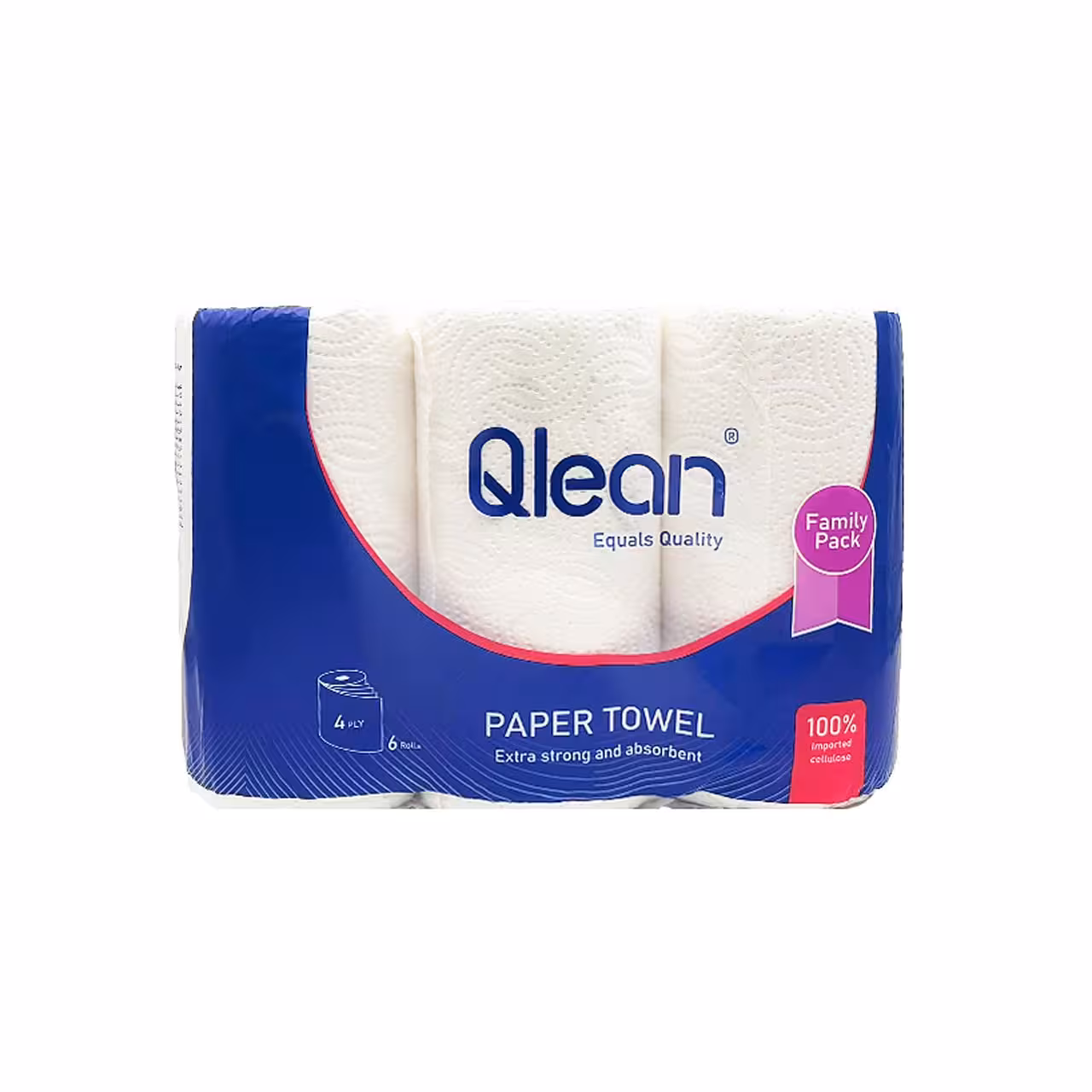 دستمال حوله ای 4 لایه کیولین بسته 6 عددی