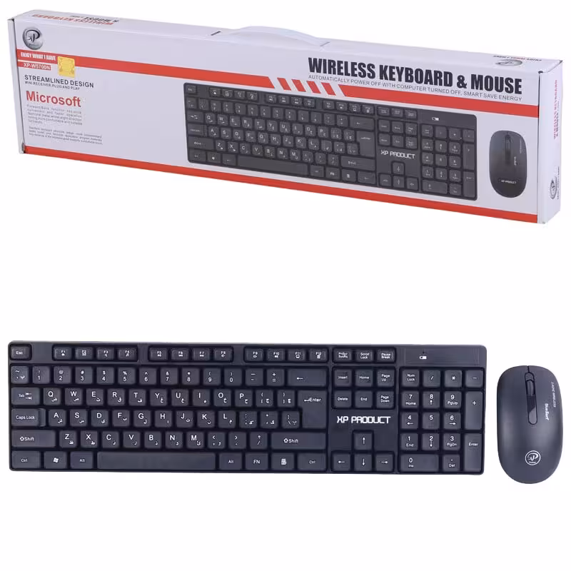 کیبورد و موس بیسیم اکس پی مدل XP W5700N