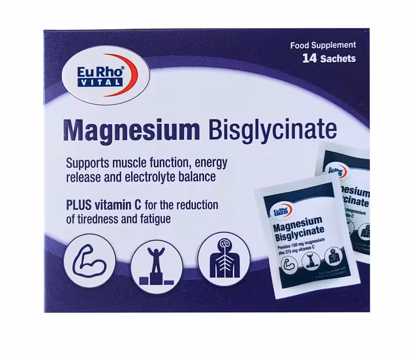 ساشه منیزیم بیس گلایسینات یوروویتال 14عدد Sachet Magnesium Bisglycinate