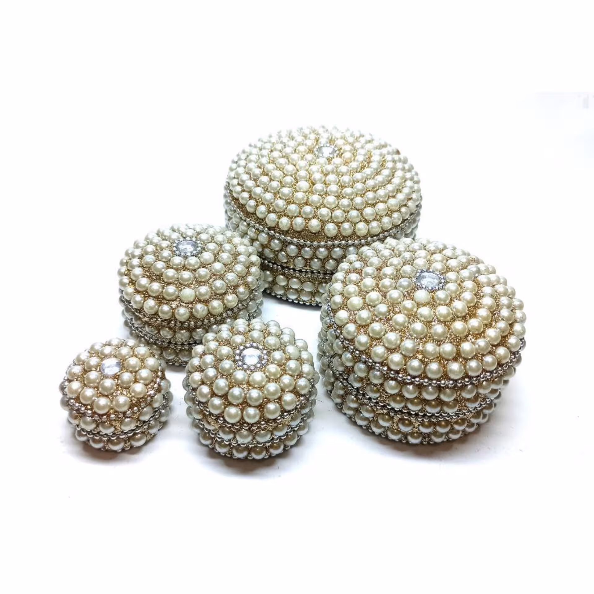 جاجواهری مرواریدی 5 تکه کار دست هندی