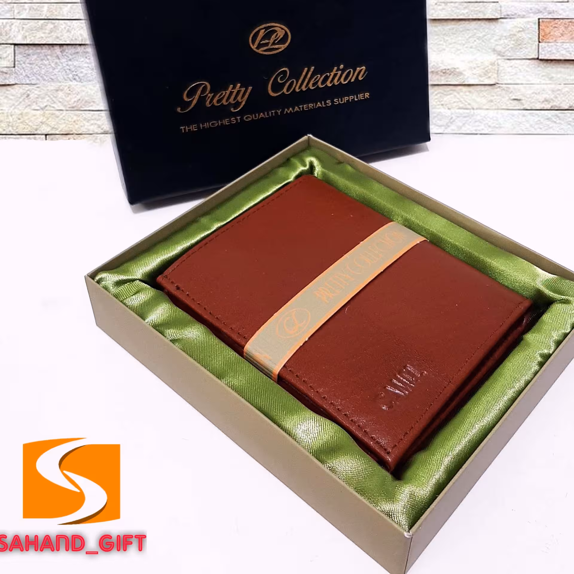 کیف پول جیبی مردانه چرم طبیعی گاوی به همراه جعبه شیک کادویی