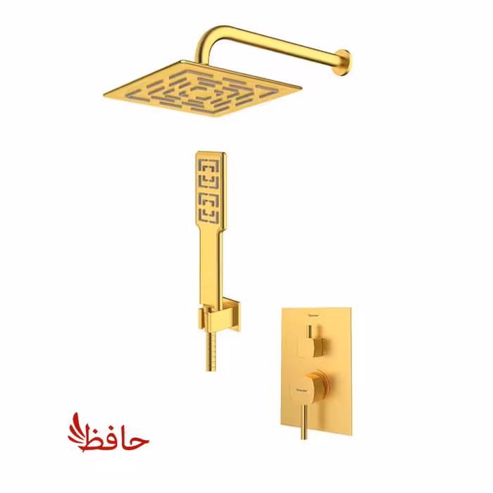 شیر حمام توکار شودر مدل رومر طلایی مات تیپ 3 BRASS