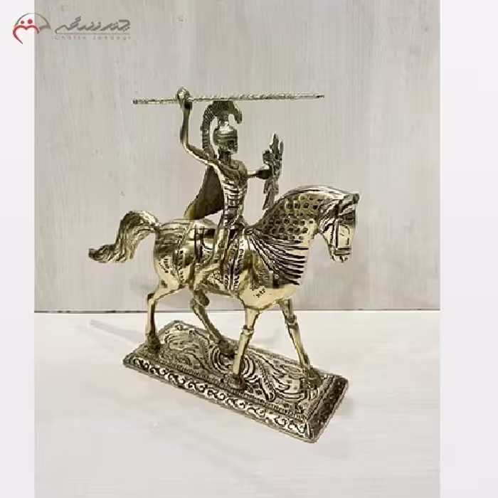 مجسمه برنزی با طرح اسب رومی، طلایی رنگ، با طراحی عالی و قیمت مناسب، بدون تغییر رنگ