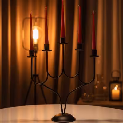 جاشمعی فلزی 5 شعله