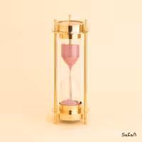 ساعت شنی برنجی طلایی